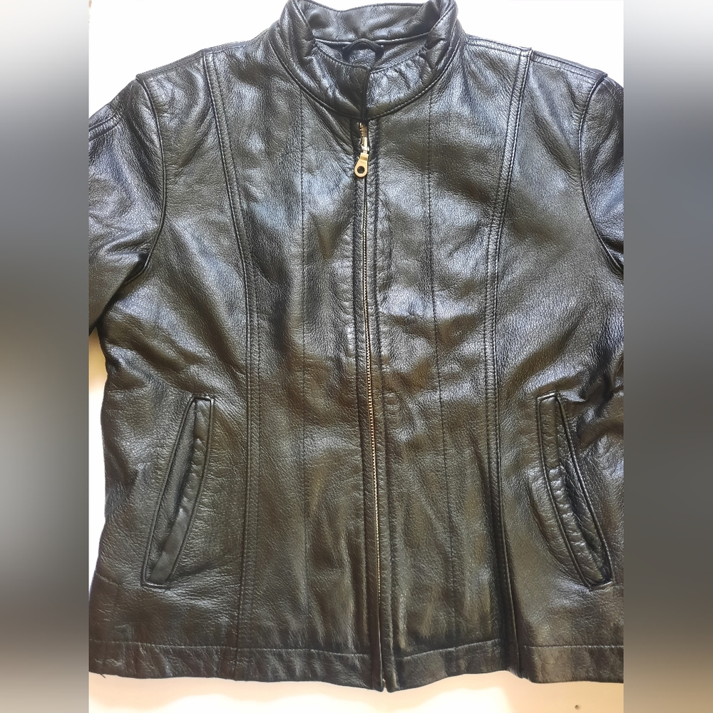 Leather Bomb Jacket